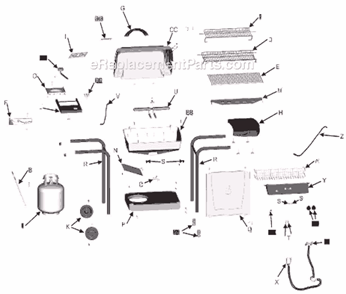 Page A Diagram and Parts List for 463761106  Char-Broil Grill