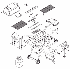 Part Location Diagram of 4500250 Char-Broil Back Brace