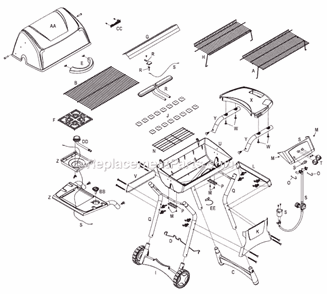 Part Location Diagram of 4581965 Char-Broil Top Casting