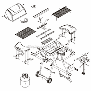 Page A Diagram and Parts List for 4638218  Char-Broil Grill