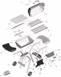 Page A Diagram and Parts List for 463822004  Char-Broil Grill