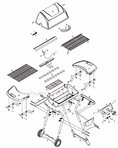 Page A Diagram and Parts List for 4638220  Char-Broil Grill