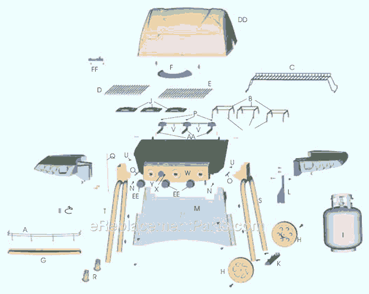 Page A Diagram and Parts List for 4638222  Char-Broil Grill