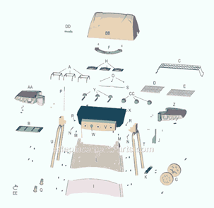 Part Location Diagram of 4503117 Char-Broil Front Panel