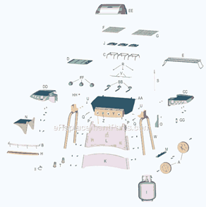 Part Location Diagram of 4154392 Char-Broil Handle Cap F/Casting