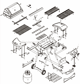 Page A Diagram and Parts List for 4638257  Char-Broil Grill