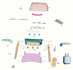 Page A Diagram and Parts List for 4638258  Char-Broil Grill