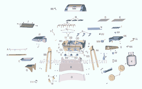 Part Location Diagram of 29101011 Char-Broil Control Knob