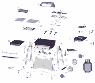 Part Location Diagram of 4502375 Char-Broil Front Panel