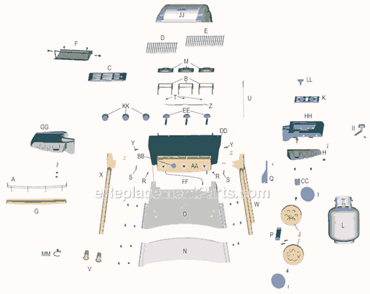 Page A Diagram and Parts List for 4638267  Char-Broil Grill