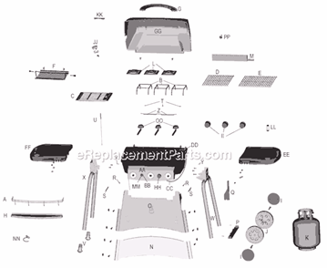 Part Location Diagram of 4165215 Char-Broil Instr, Assembly