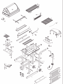 Part Location Diagram of 4503047 Char-Broil Leg Support Brkt