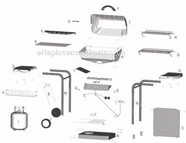 Page A Diagram and Parts List for 463831003  Char-Broil Grill