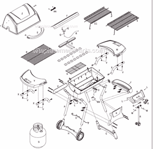 Part Location Diagram of 4156169 Char-Broil Axle Rod
