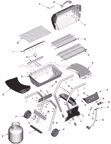 Page A Diagram and Parts List for 463831503  Char-Broil Grill