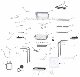 Page A Diagram and Parts List for 463832004  Char-Broil Grill