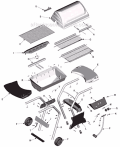 Page A Diagram and Parts List for 463834203  Char-Broil Grill