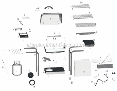 Page A Diagram and Parts List for 463839203  Char-Broil Grill