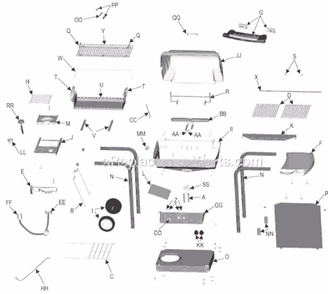 Part Location Diagram of 4254078 Char-Broil Hardware Bag Cart