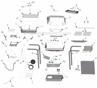 Page A Diagram and Parts List for 463841704  Char-Broil Grill
