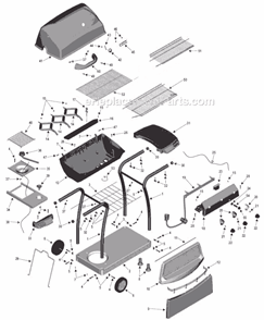Page A Diagram and Parts List for 463843104  Char-Broil Grill