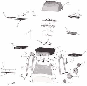 Part Location Diagram of 4580592 Char-Broil Top Casting