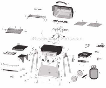 Part Location Diagram of 4152044 Char-Broil Warming Rack