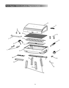 Diagram Diagram and Parts List for 465640214  Char-Broil Grill