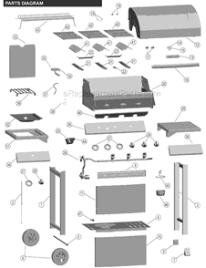Page A Diagram and Parts List for 464311009  Char-Broil Grill