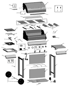 Page A Diagram and Parts List for 464321507  Char-Broil Grill