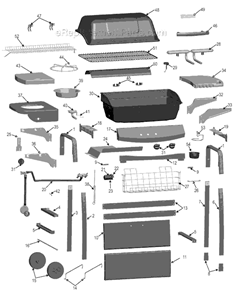 Page A Diagram and Parts List for 464722509  Char-Broil Grill
