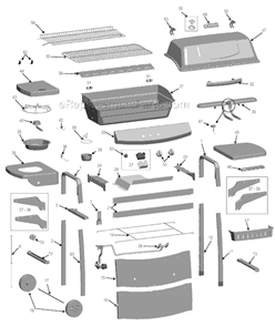 Page A Diagram and Parts List for 464820707  Char-Broil Grill