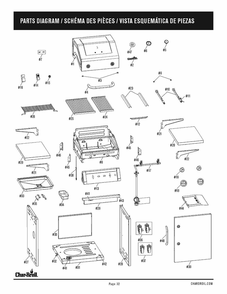 Part Location Diagram of G325-5402-W1 Char-Broil Back Panel