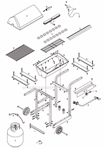 Part Location Diagram of 4502038 Char-Broil Rails