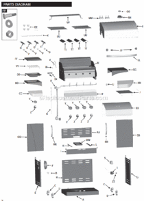 Page A Diagram and Parts List for 466247009  Char-Broil Grill