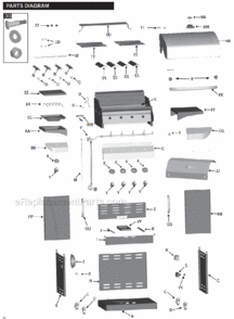 Page A Diagram and Parts List for 466247010  Char-Broil Grill