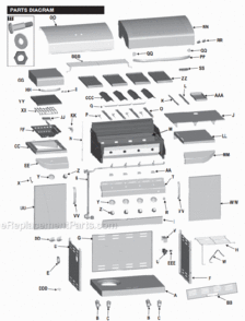 Page A Diagram and Parts List for 466247209  Char-Broil Grill