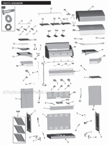 Page A Diagram and Parts List for 466257110  Char-Broil Grill