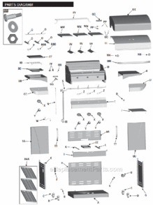 Page A Diagram and Parts List for 466257111  Char-Broil Grill
