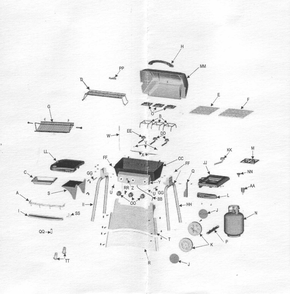 Diagram Diagram and Parts List for 463937503 2002 - 2003 Char-Broil Grill