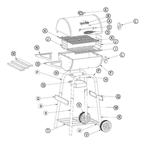 Diagram Diagram and Parts List for 12301780  Char-Broil Grill