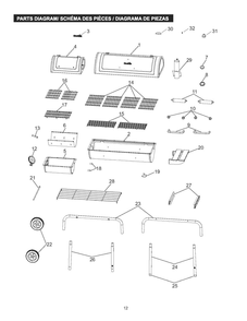 Diagram Diagram and Parts List for 18202079 2018 Char-Broil Grill