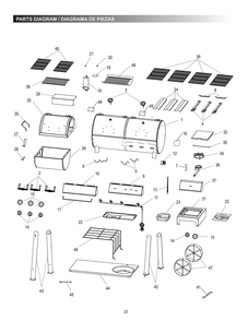 Diagram Diagram and Parts List for 15202029 2019 Char-Broil Smoker