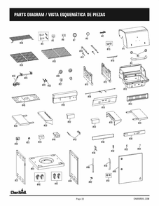 Diagram Diagram and Parts List for 463644220 2020 Char-Broil Grill