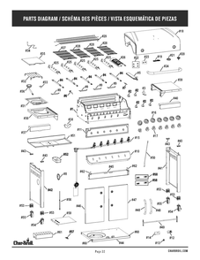 Part Location Diagram of G552-1700-W1 Char-Broil Grease Tray