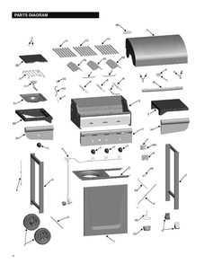 Diagram Diagram and Parts List for 461360513  Char-Broil Grill
