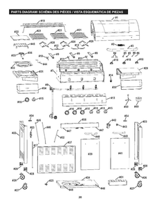 Diagram Diagram and Parts List for 463436914  Char-Broil Grill