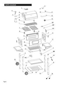 Diagram Diagram and Parts List for 13301866  Char-Broil Grill