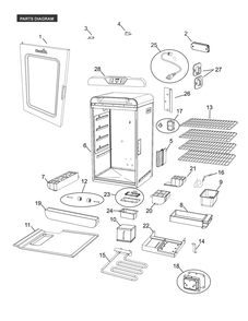 Part Location Diagram of FDES30103C Char-Broil MEAT PROBE HOUSING