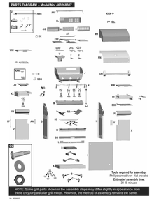 Diagram Diagram and Parts List for 463268307  Char-Broil Grill